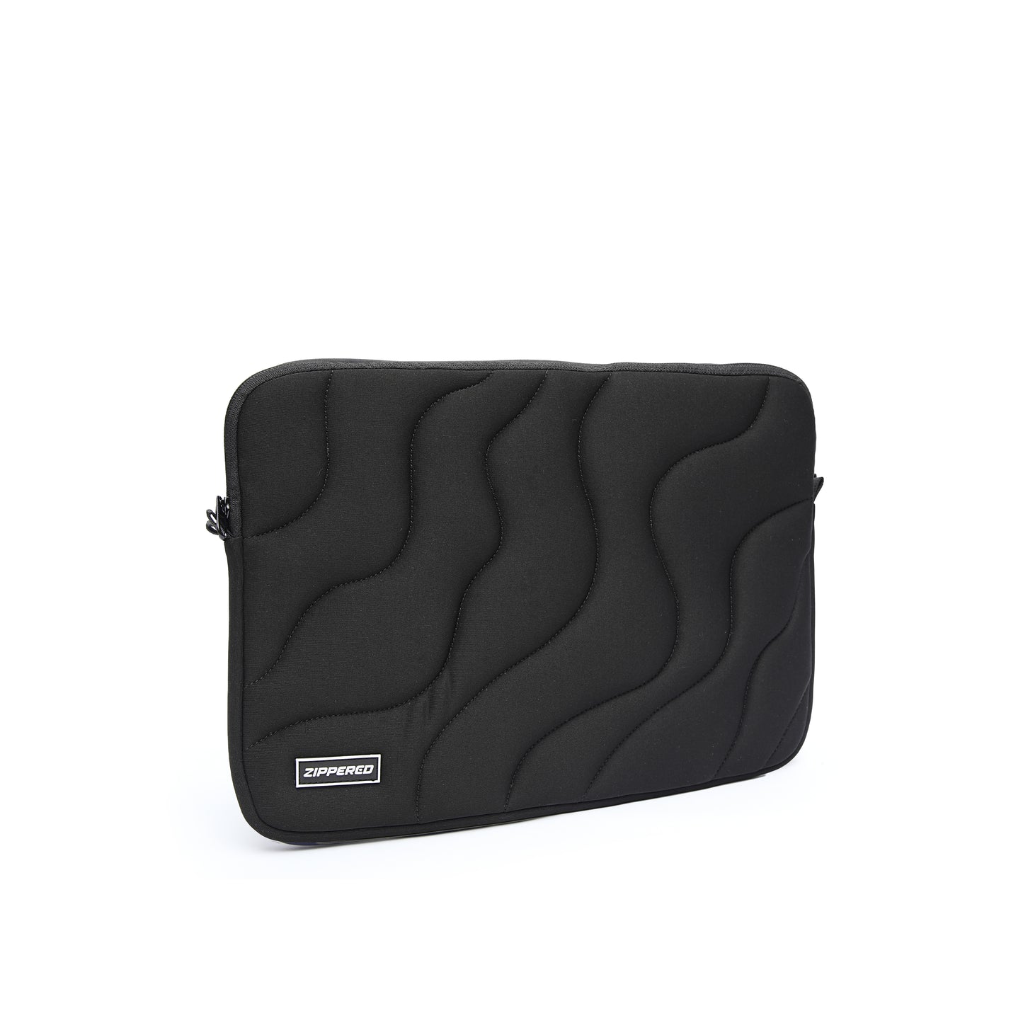 Ripple Quilted Laptop Sleeve Black