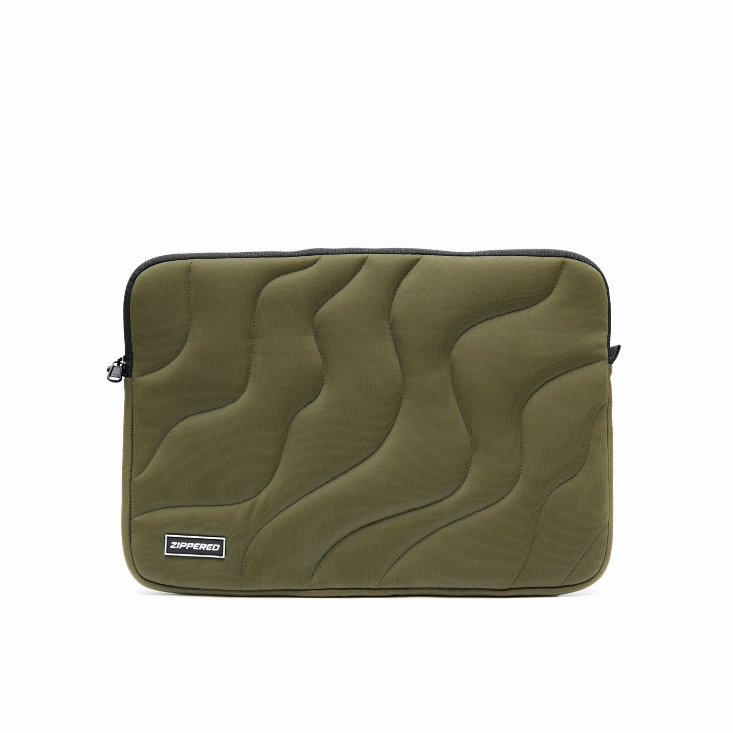 Flowline Quilted Sleeve Olive Green