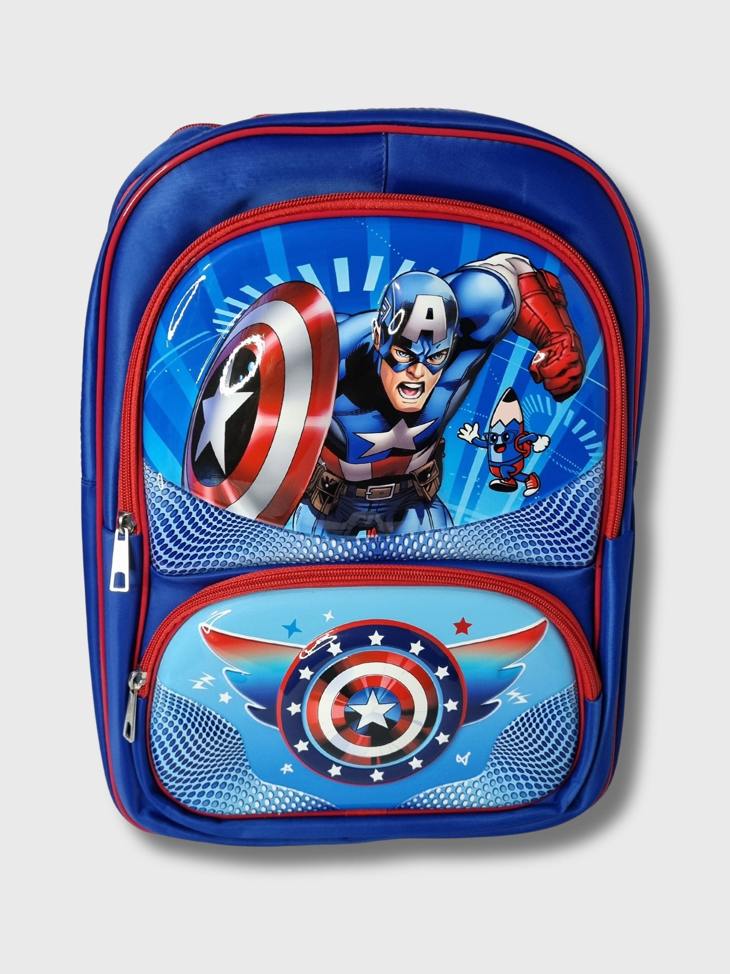 Captain America 3D Embossed School Bag