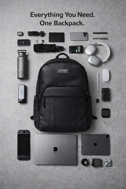 Japanese Leather Backpack Black