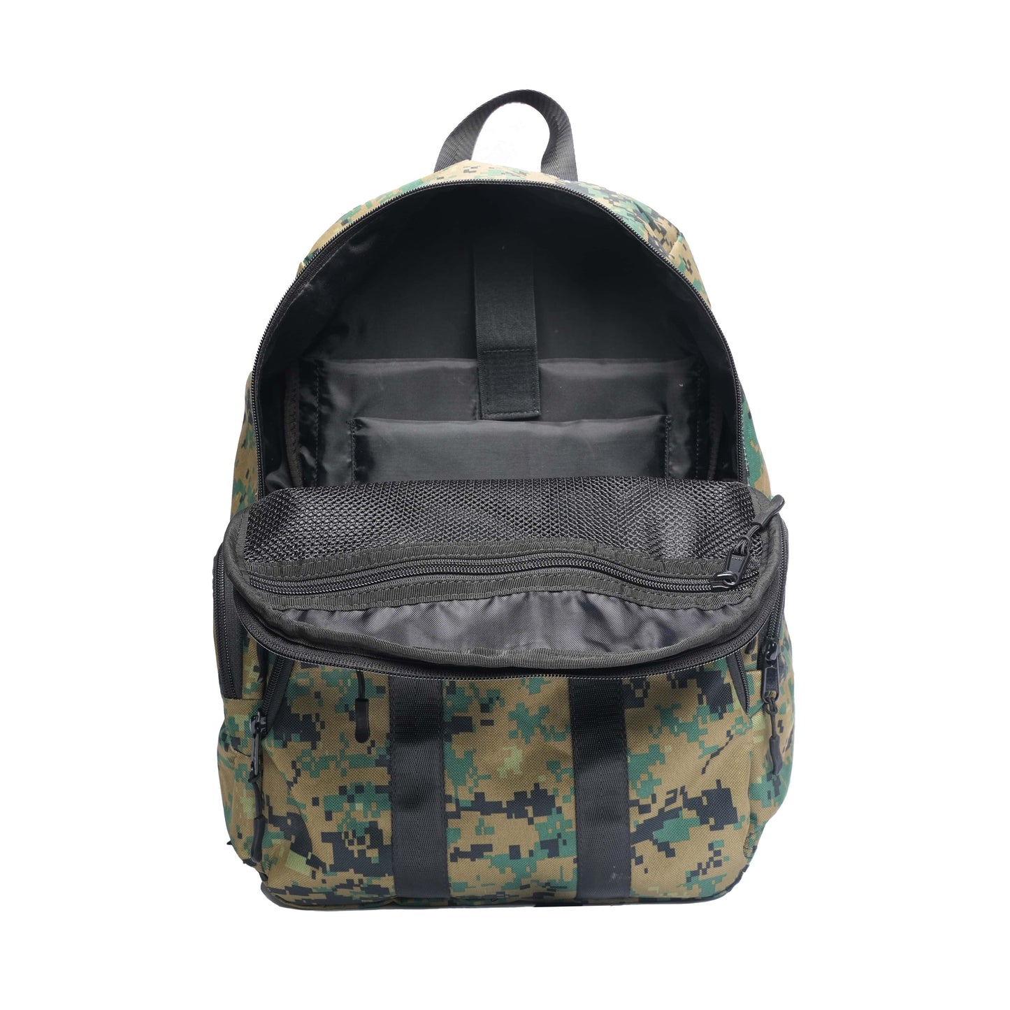 Premium digital graphic 17-inch laptop backpack with padded laptop compartment, organizer pockets, and spacious interior, made from durable 1000D Cordura® fabric in Pakistan.