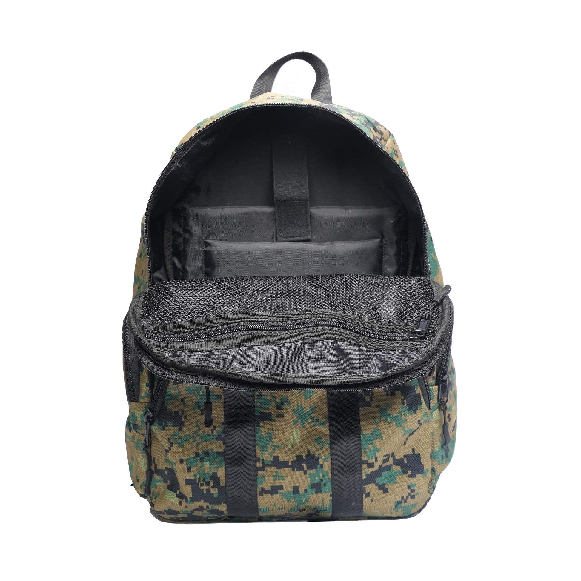 Premium digital graphic 17-inch laptop backpack with padded laptop compartment, organizer pockets, and spacious interior, made from durable 1000D Cordura® fabric in Pakistan.