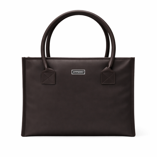 Japanese Leather Tote Bag Chocolate Brown