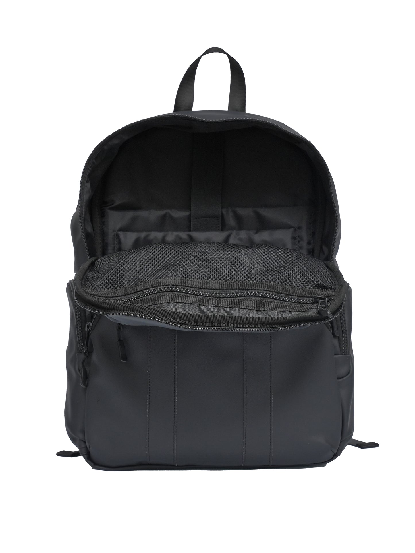 leather laptop backpack interior compartments