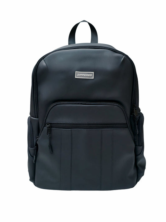 premium black leather laptop backpack Pakistan