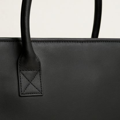 Japanese Leather Tote Bag Black