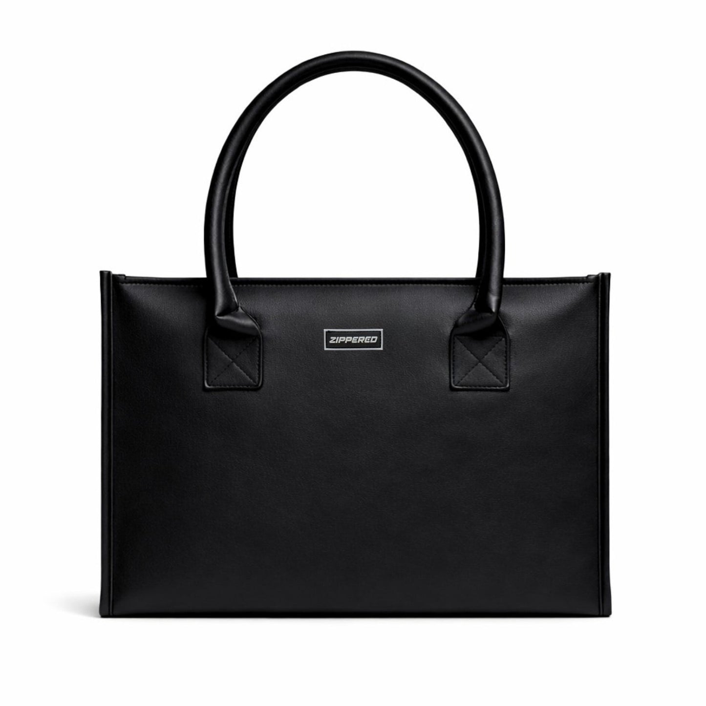Premium black leather tote bag for women with spacious design and comfortable shoulder handles – luxury tote bag in Pakistan
