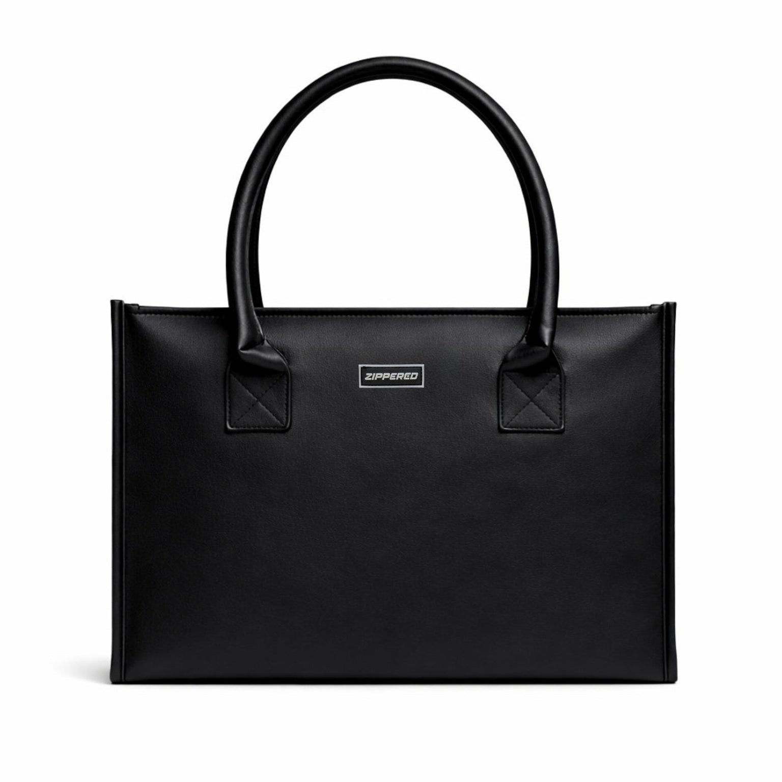 Premium black leather tote bag for women with spacious design and comfortable shoulder handles – luxury tote bag in Pakistan