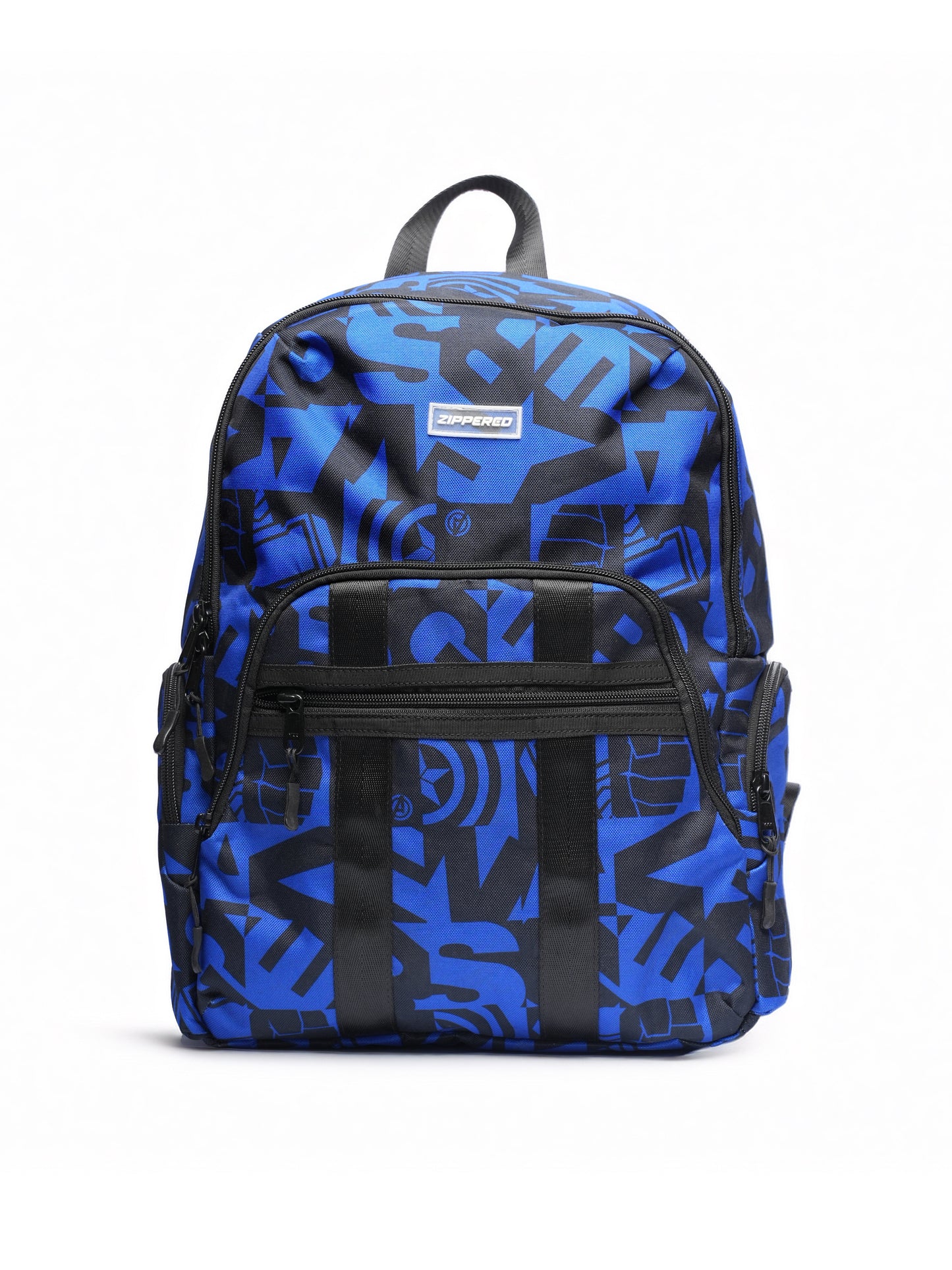 Premium blue and black 17-inch laptop backpack made from 1000D Cordura® fabric with multiple zip pockets, organizer compartments, and ergonomic design for work, university, and travel in Pakistan.