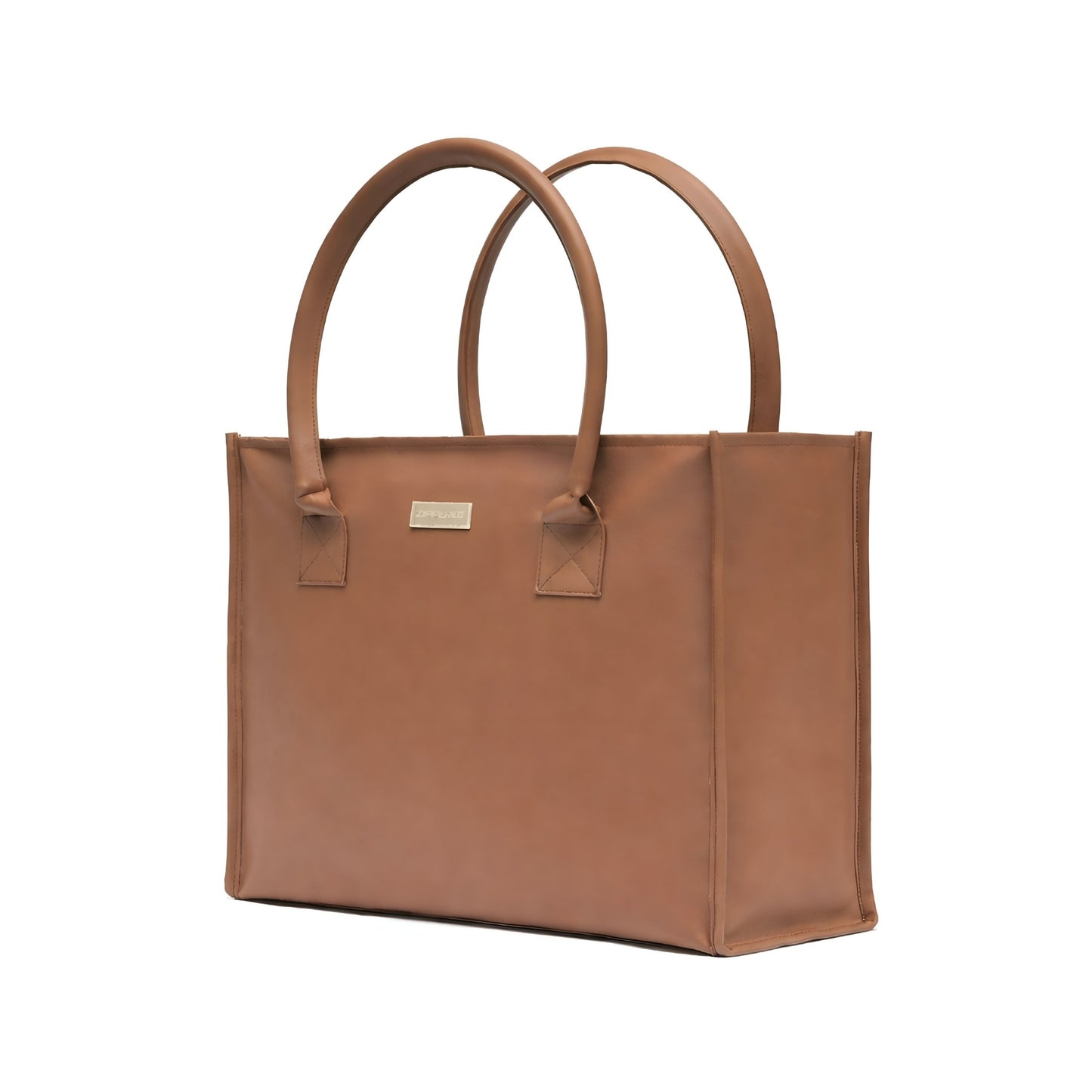 Brown leather tote bag for women with structured design and spacious interior – premium everyday tote bag in Pakistan