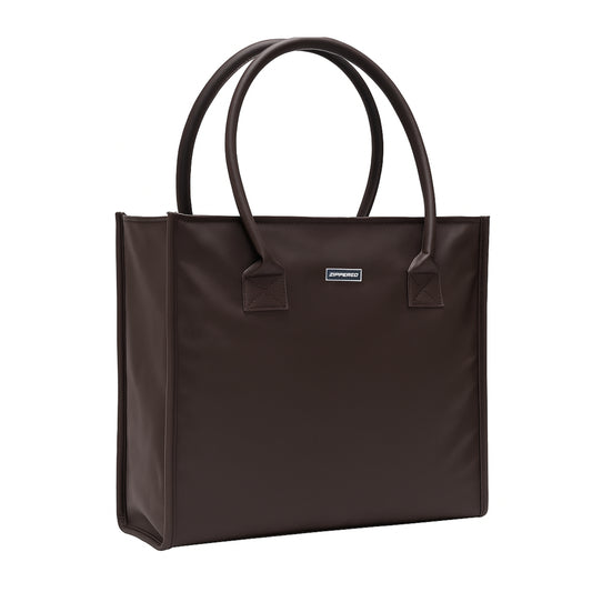 Japanese Leather Tote Bag Chocolate Brown