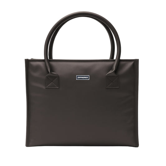 Japanese Leather Tote Bag Chocolate Brown