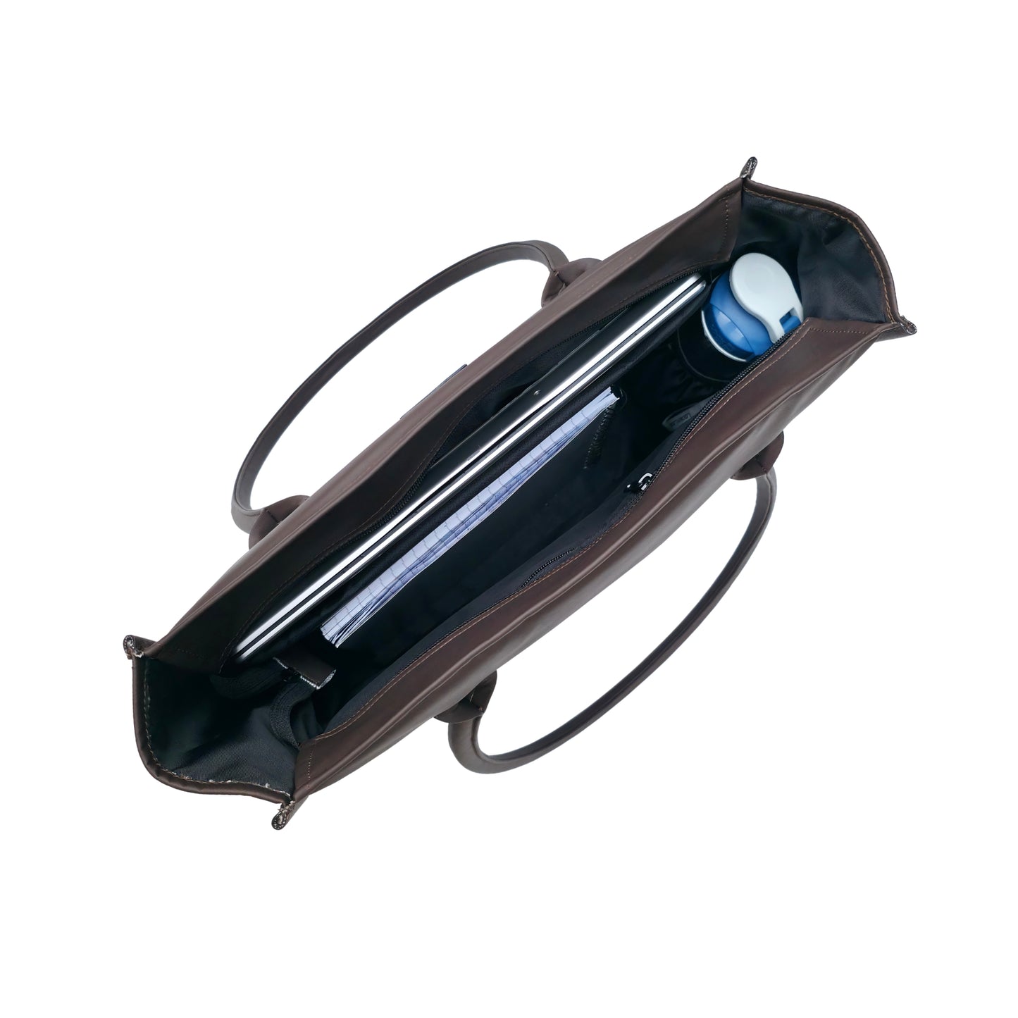 Japanese Leather Tote Bag Chocolate Brown