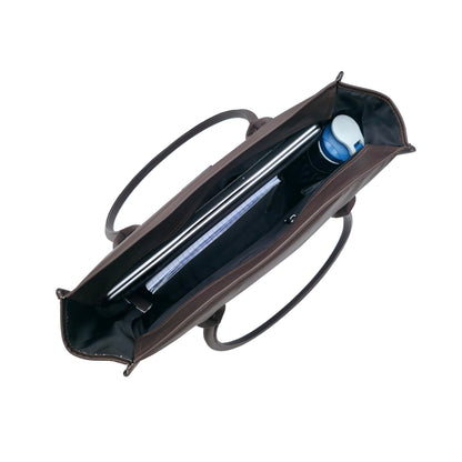 Japanese Leather Tote Bag Chocolate Brown