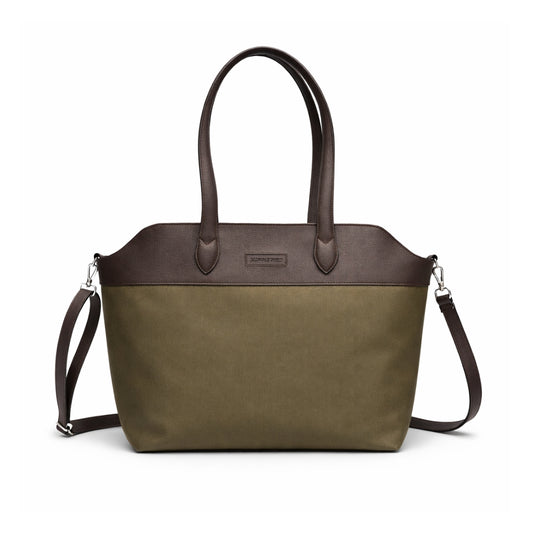 green and brown tote bag with laptop compartment Pakistan