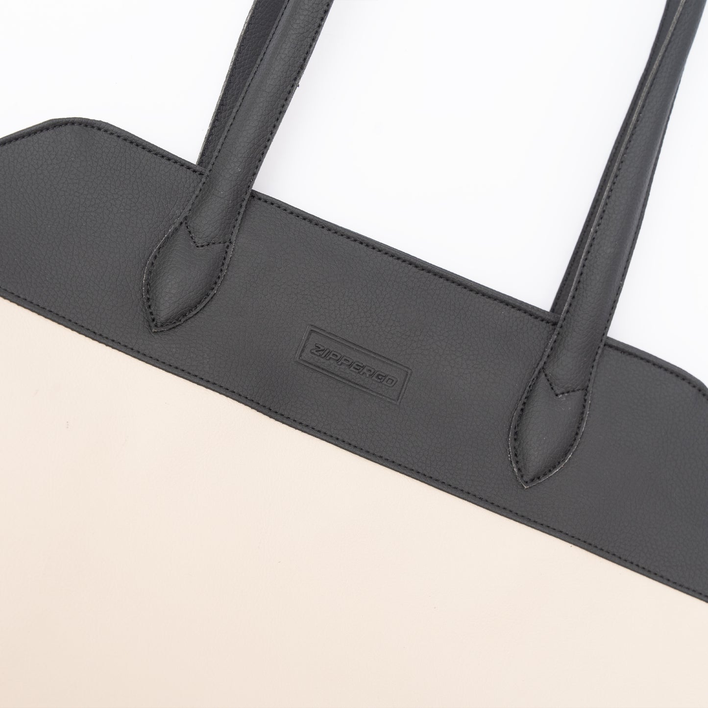 MonoDuo Leather Tote Ivory