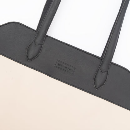 MonoDuo Leather Tote Ivory