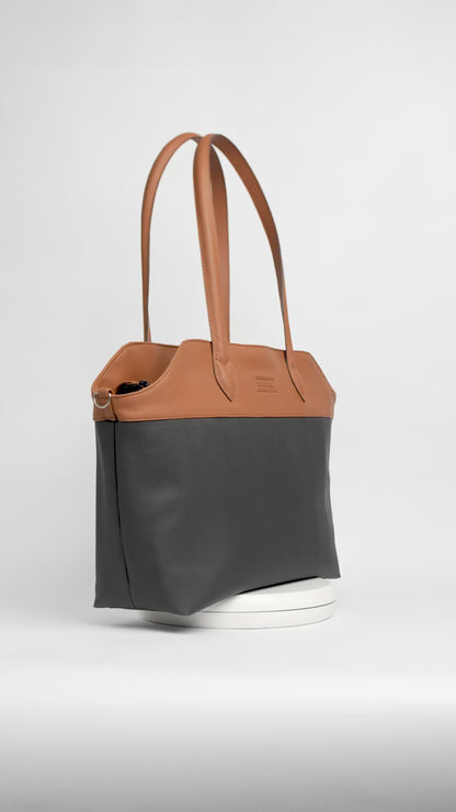 MonoDuo Leather Tote Black