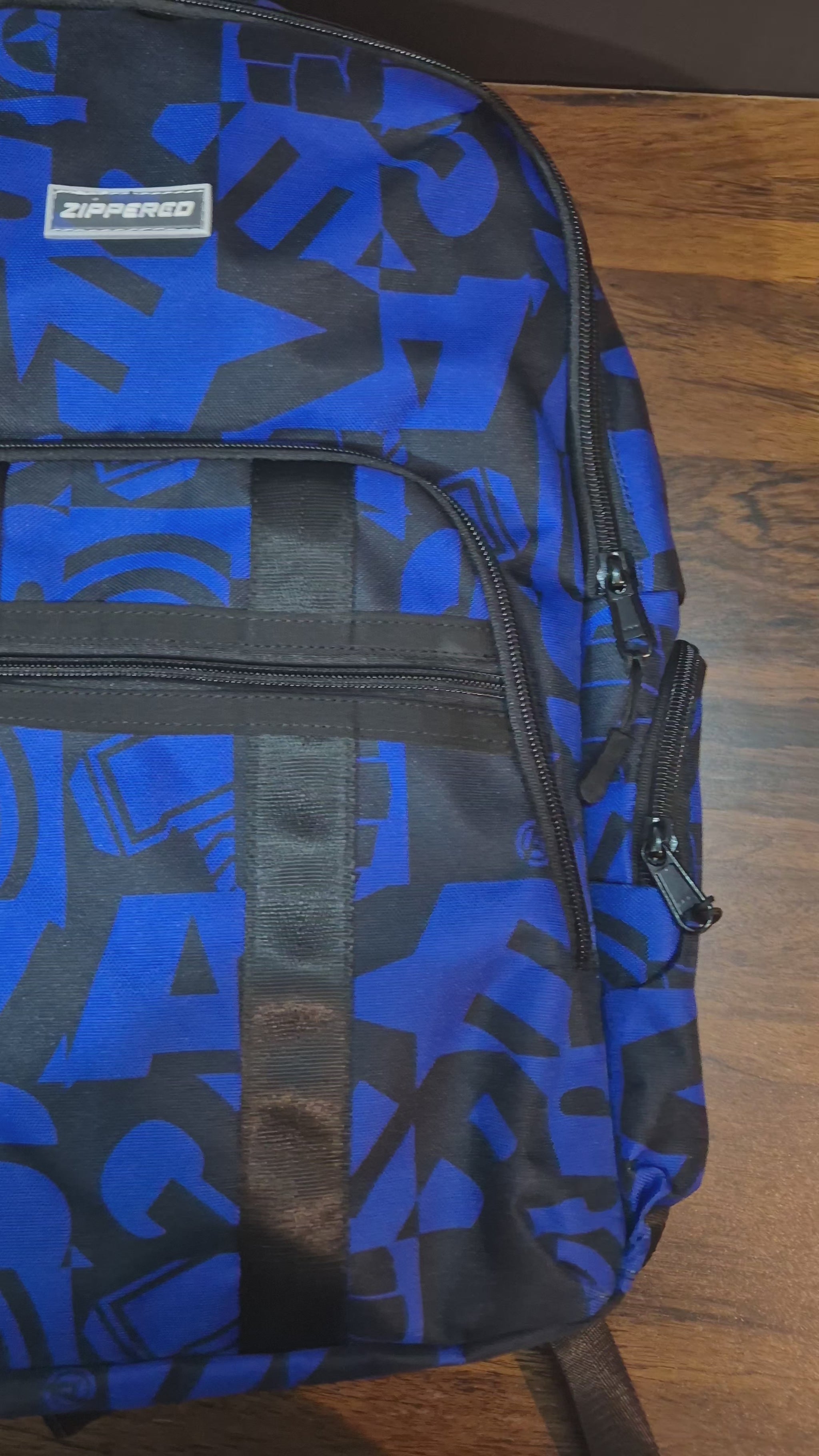 Premium blue 17-inch laptop backpack video with padded laptop compartment, organizer pockets, and spacious interior, made from durable 1000D Cordura® fabric in Pakistan.