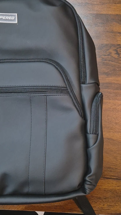 Japanese Leather Backpack Black