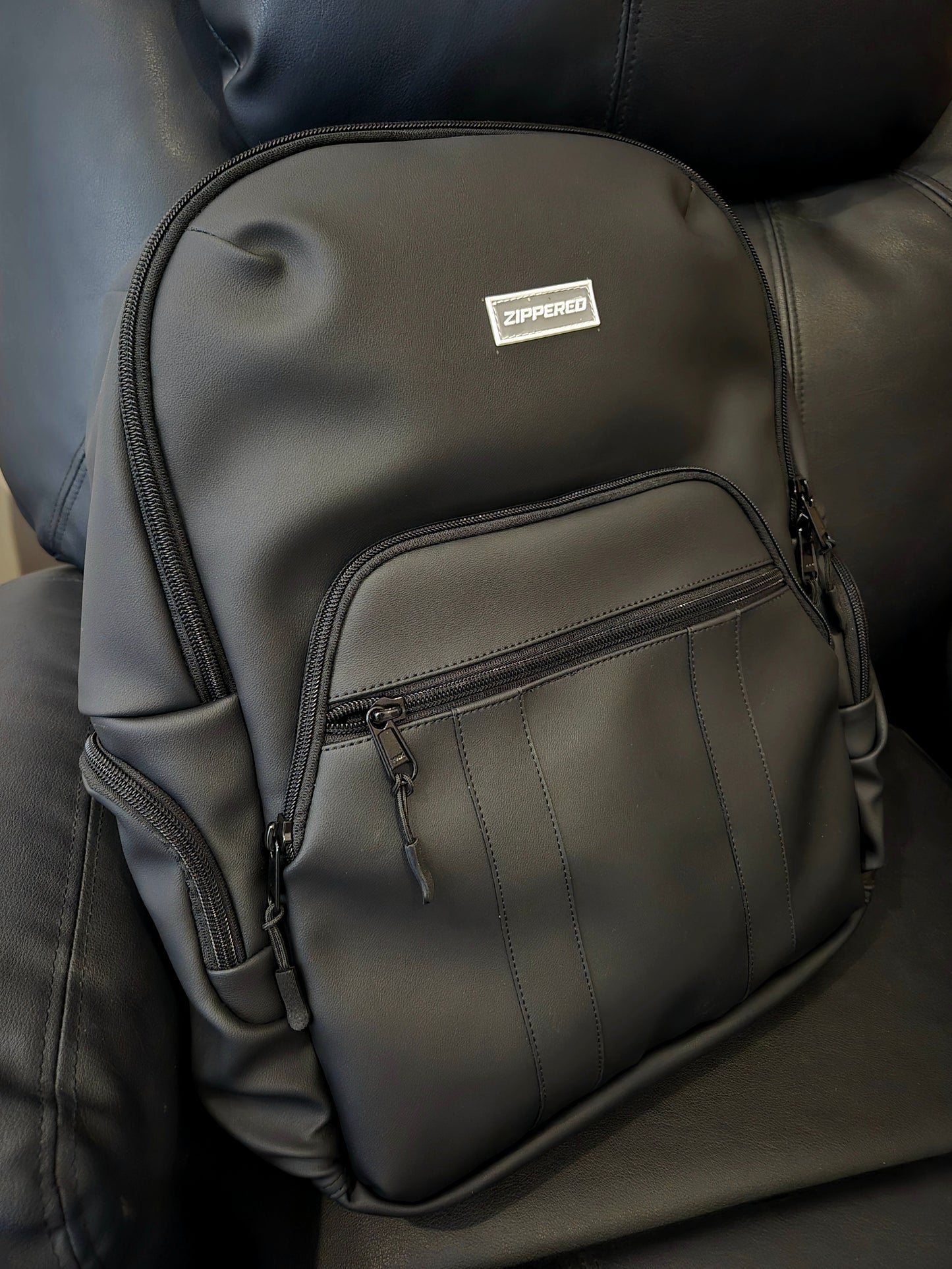Japanese Leather Backpack Black
